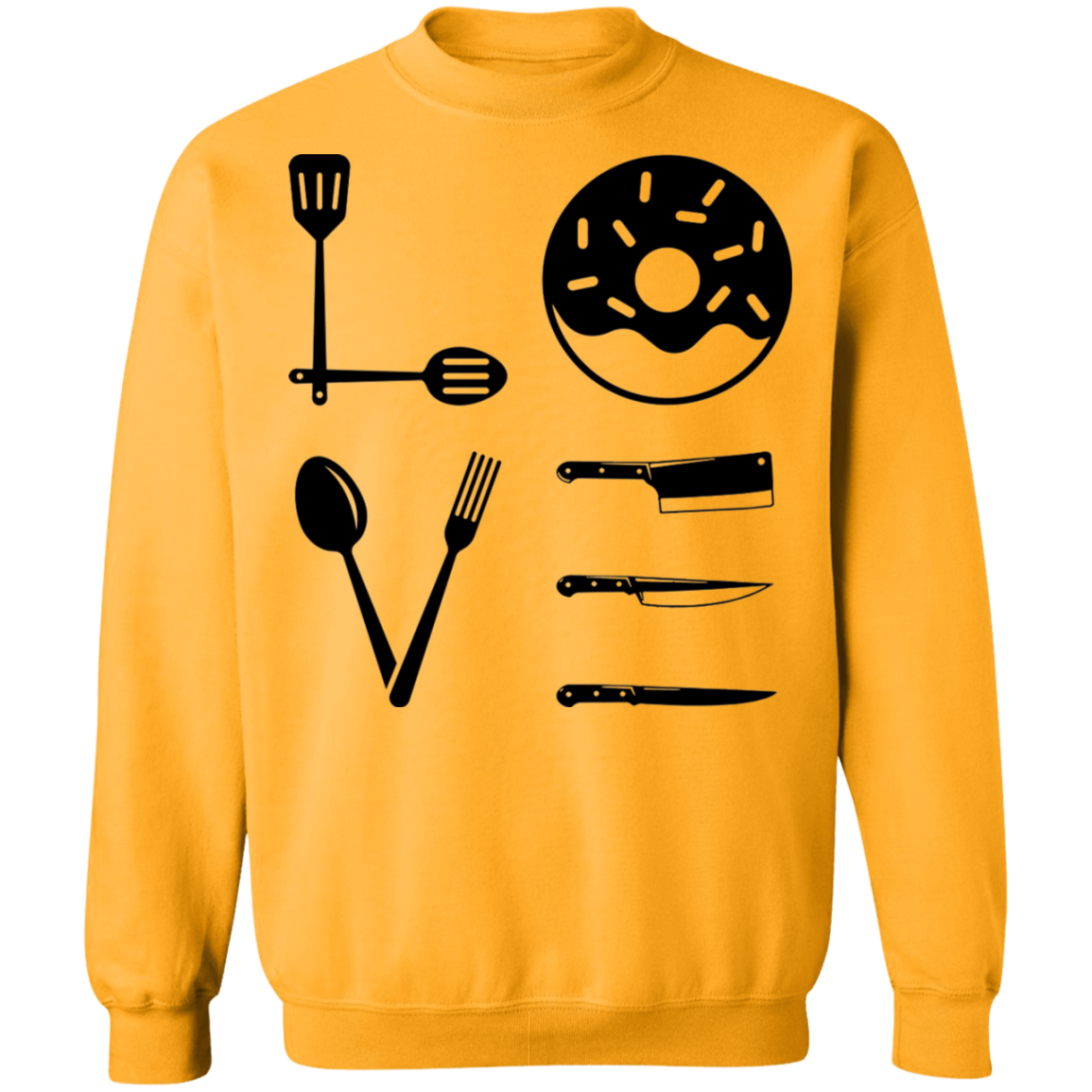 Love Food Cooking Chef Crewneck Sweatshirt