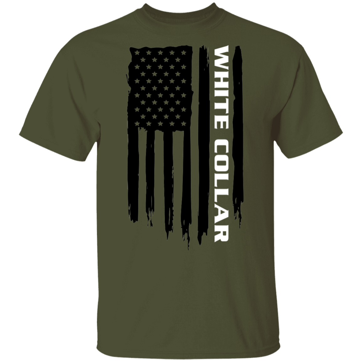 White Collar Worker American Flag T-Shirt