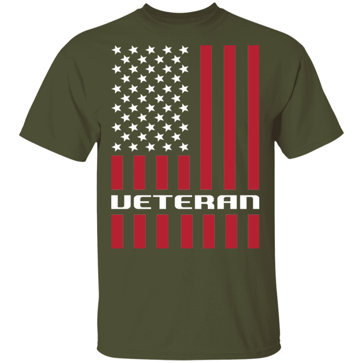 Veteran Military American Flag USA T-Shirt
