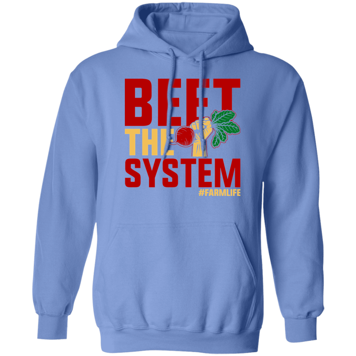 Beet The System Funny Farming Hoodie