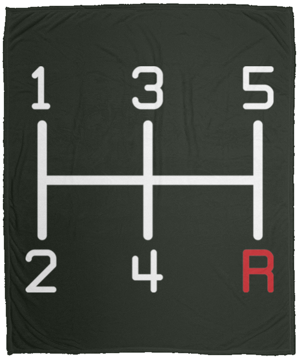 5-Speed Manual Stick Shift Fleece Blanket - 50x60