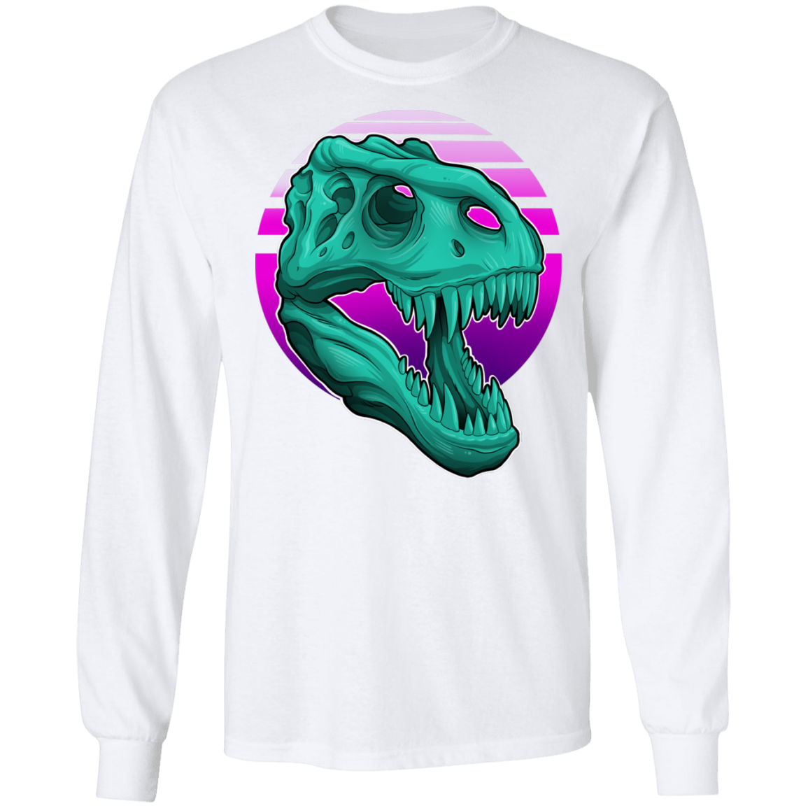 T-Rex Retro 80's Long Sleeve T-Shirt