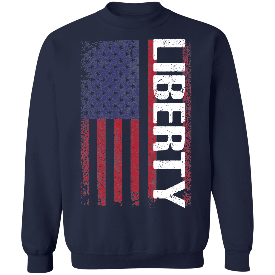 Liberty American Flag USA Crewneck Sweatshirt
