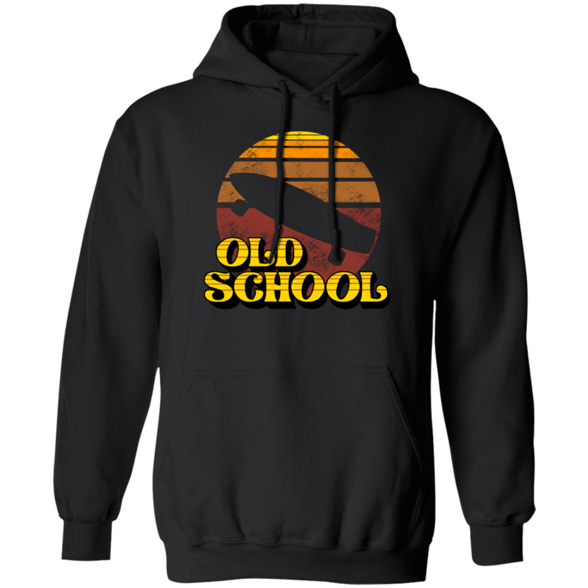 Old School Skateboard Short Board Long Board Pullover Hoodie
