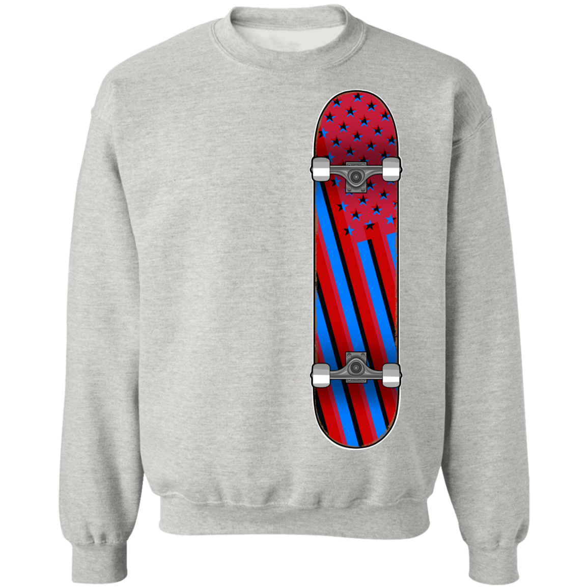 American Flag Skateboard Skateboarding Crewneck Sweatshirt