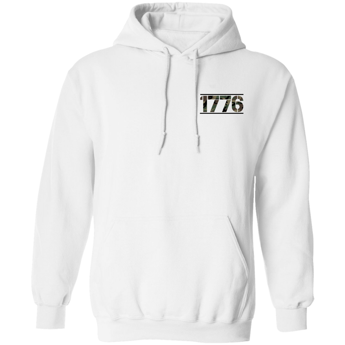 1776 American Bald Eagle Double Sided Pullover Hoodie