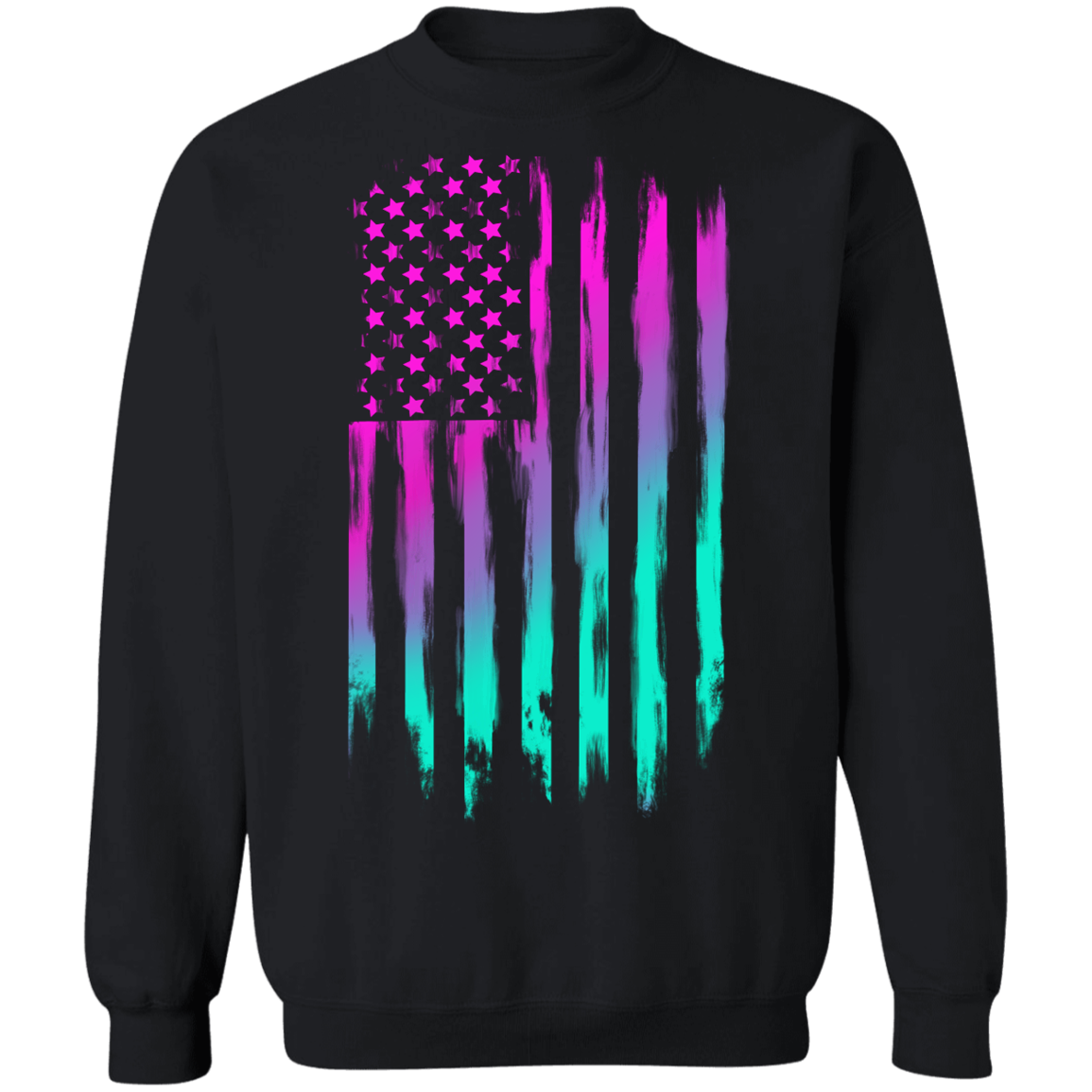 American Flag 80's Retro Crewneck Sweatshirt