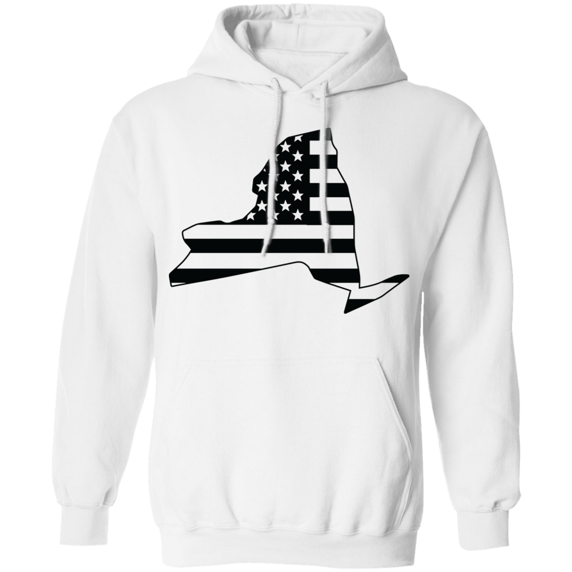 New York NY State American Flag Pride Pullover Hoodie