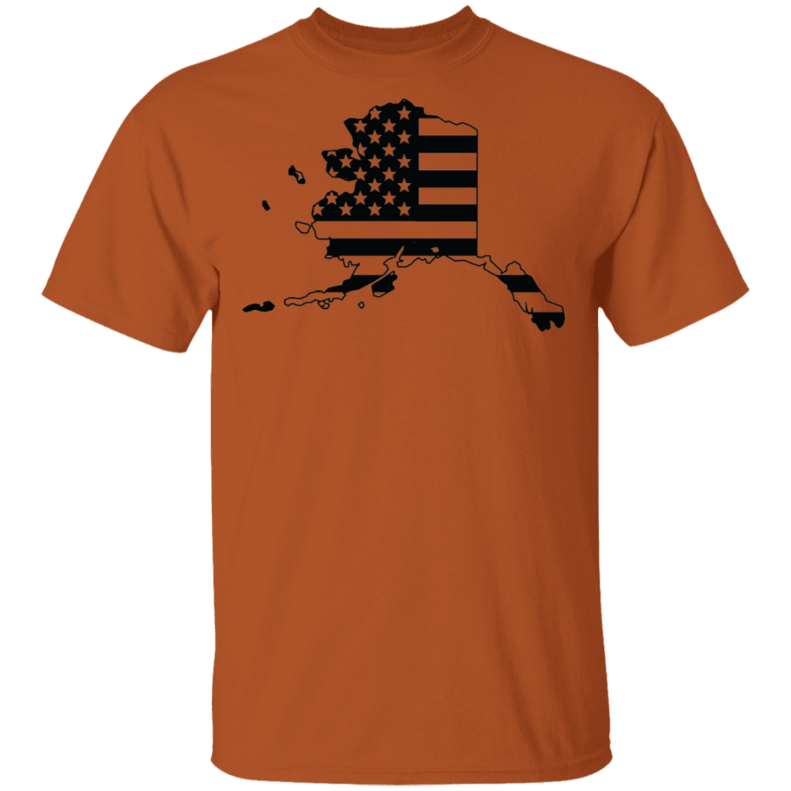 Alaska AK State American Flag Pride T-Shirt