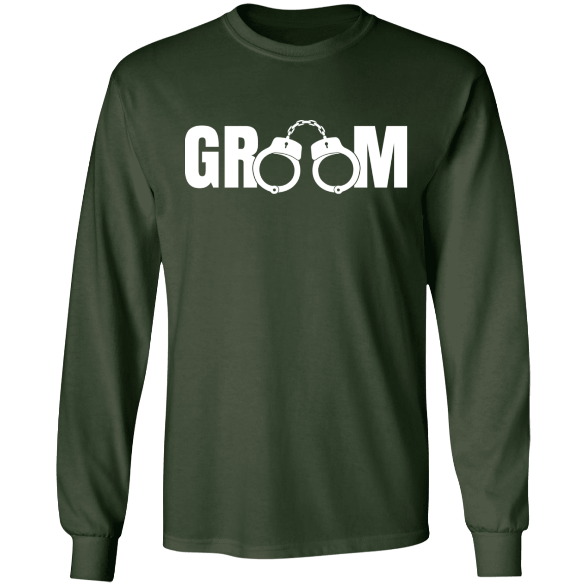 Bachelor Party Wedding Funny Groom Handcuffs Long Sleeve T-Shirt