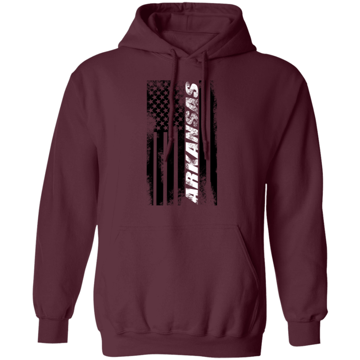 Arkansas American Flag Pullover Hoodie