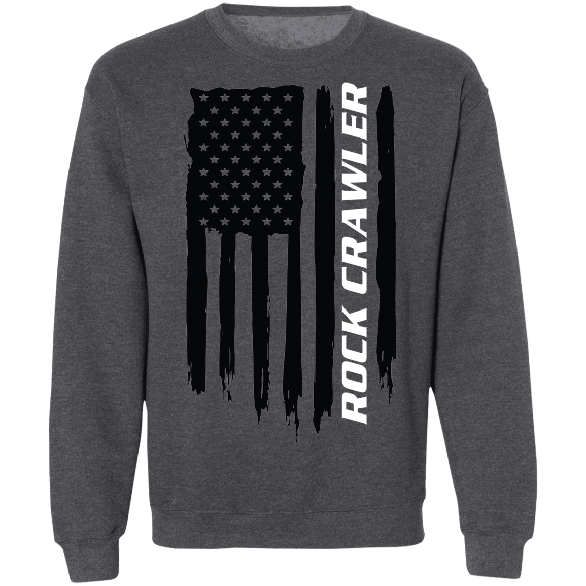 Rock Crawler 4x4 Off-Road American Flag Crewneck Sweatshirt