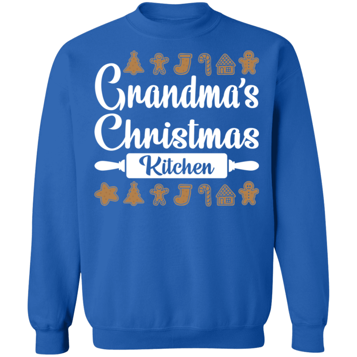 Grandma's Christmas Kitchen Gingerbread Cookies Christmas Crewneck Sweatshirt