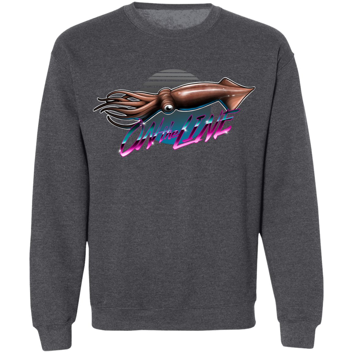 Giant Squid On The Line Saltwater Crewneck Sweatshirt