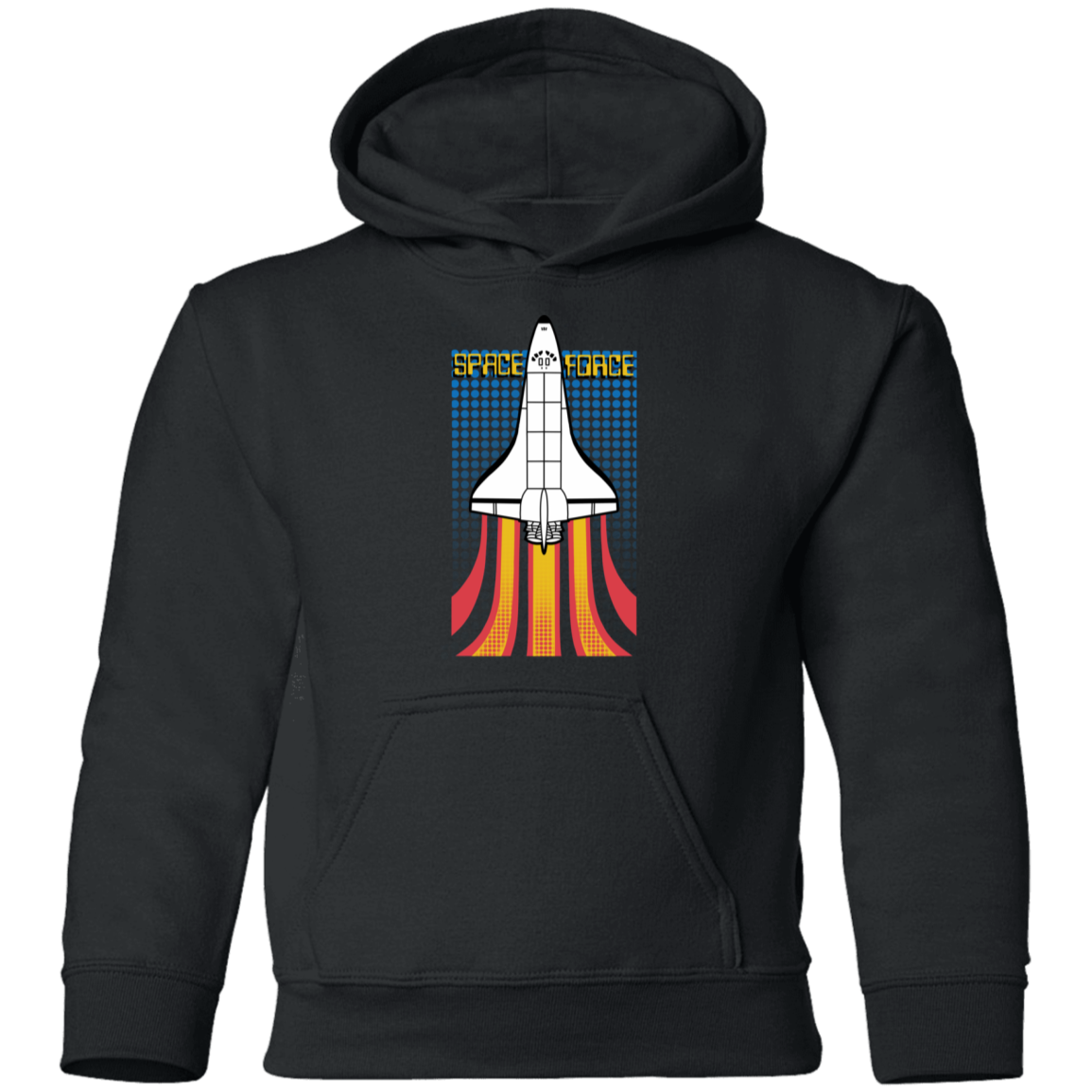 Youth Space Force Retro 80s Pullover Hoodie