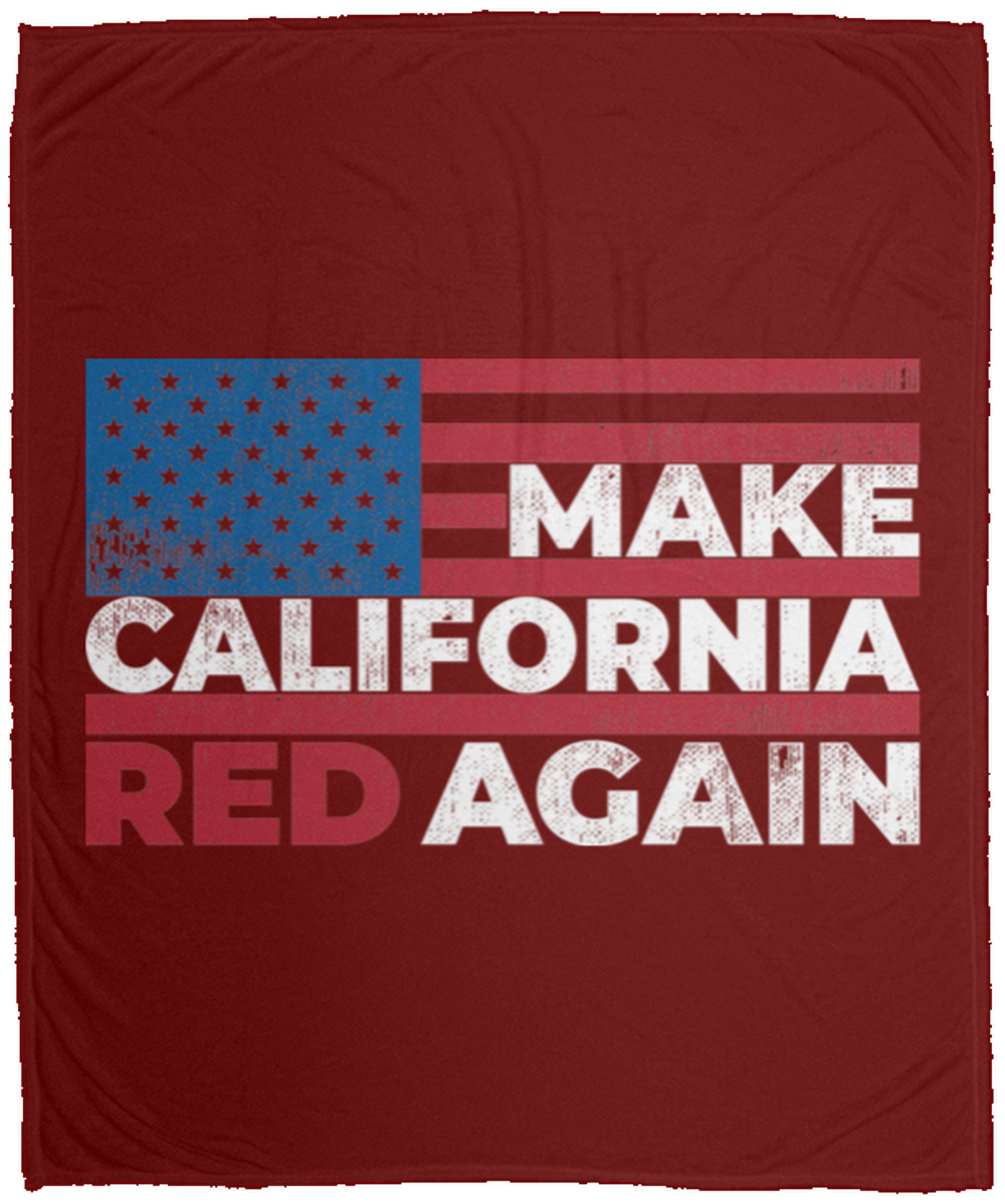 Make California Red Again Republican Fleece Blanket - 50x60