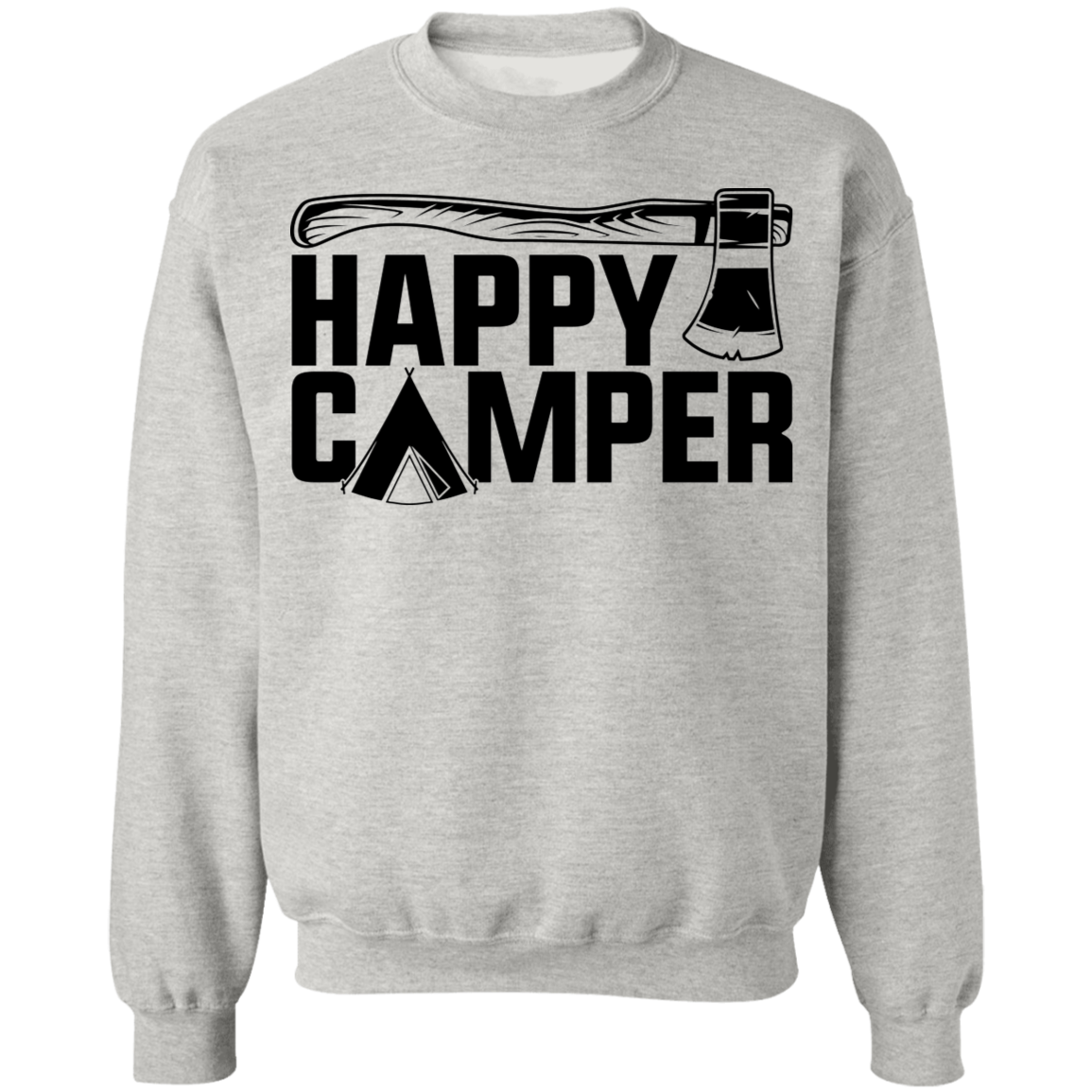 Happy Camper Outdoor Camping Crewneck Sweatshirt