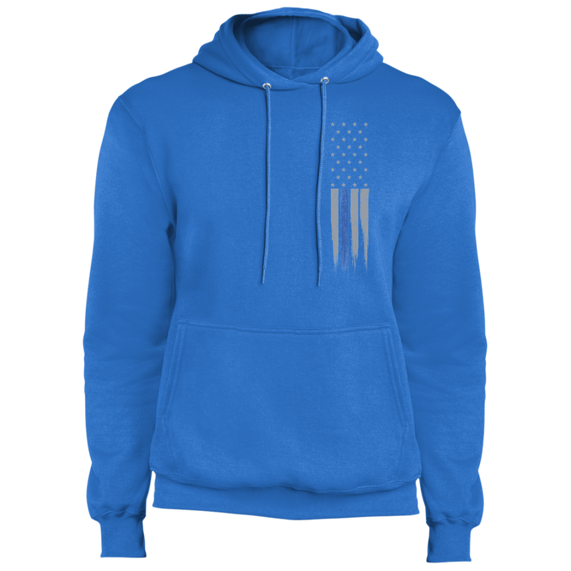 Police Officer Thin Blue Line American Flag Pullover Hoodie