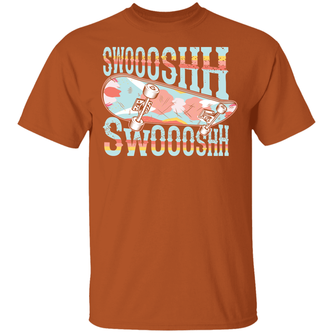 Swoosh Swoosh Skateboarding Skateboarder T-Shirt