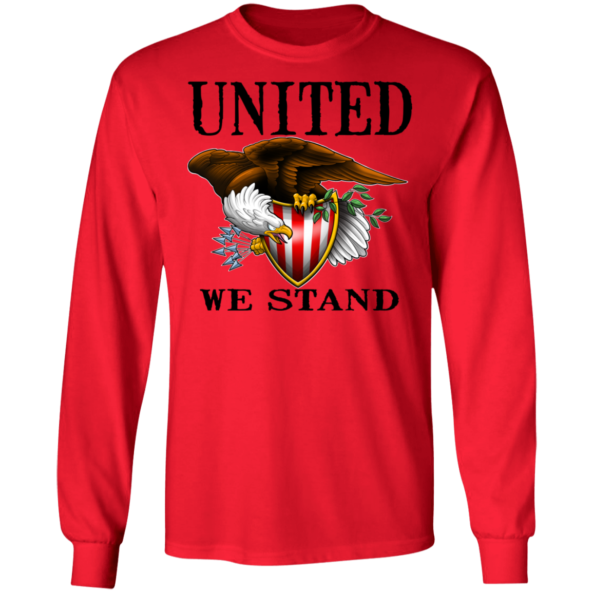 United We Stand Bald Eagle Long Sleeve T-Shirt