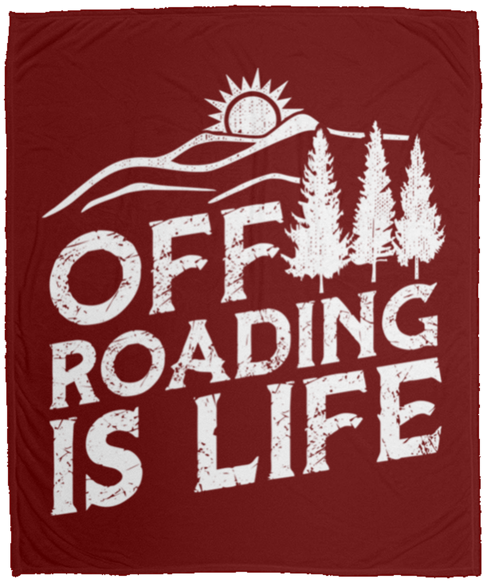 Off Roading Is Life Overlanding 4x4 Fleece Blanket - 50x60