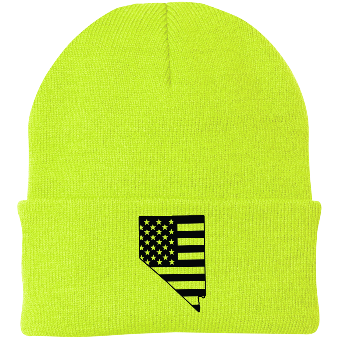 Nevada NV State American Flag Beanie Cap