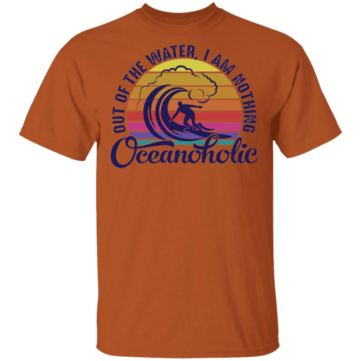 Oceanholic Surfing Beach Ocean T-Shirt