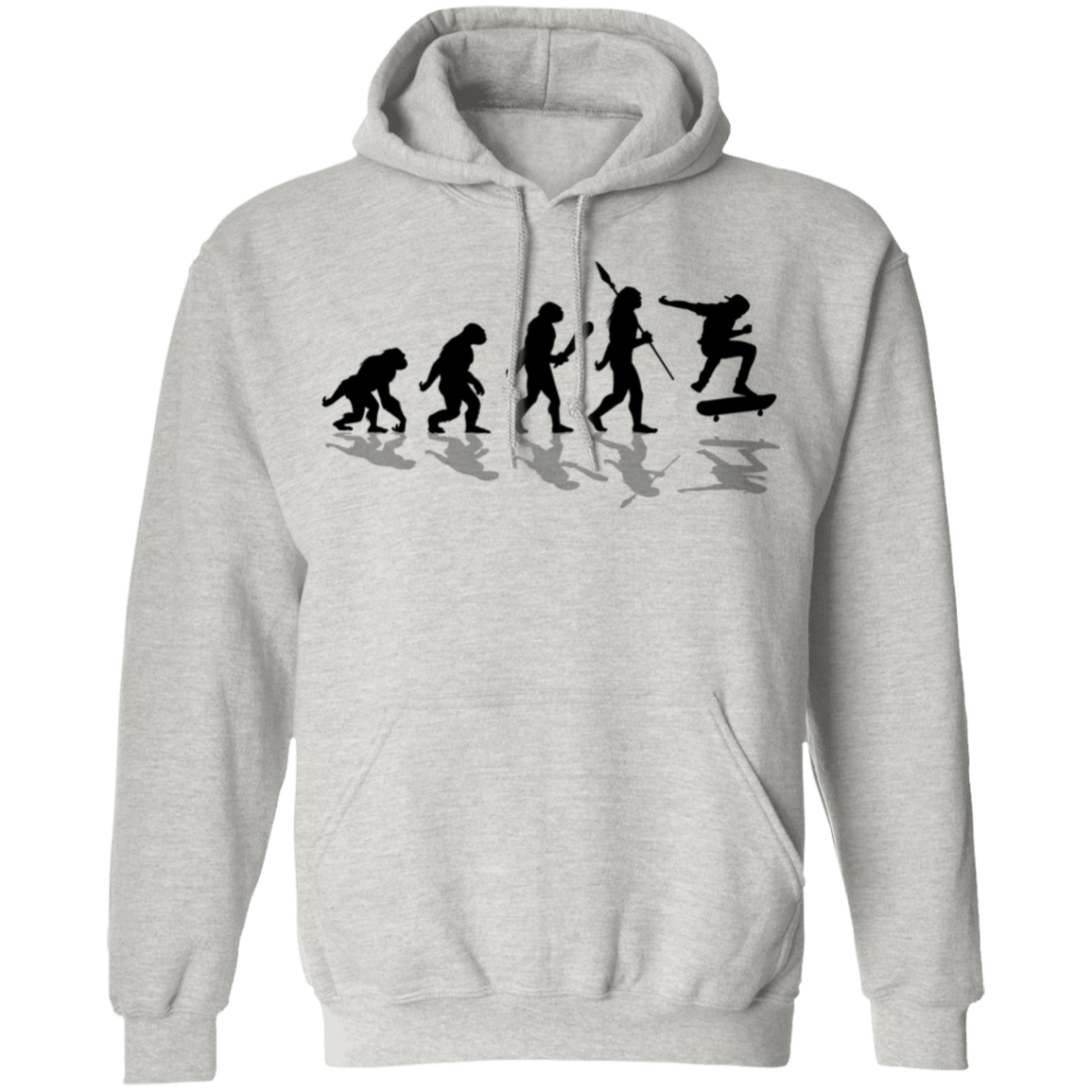 The Evolution of Man Skateboarding Skateboard Pullover Hoodie