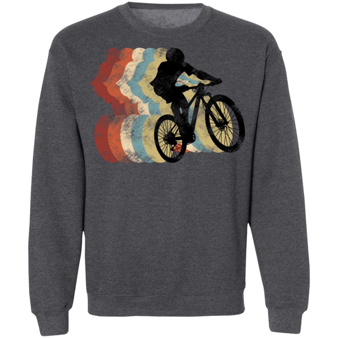 Mountain Bike Rider Biking Crewneck Sweatshirt