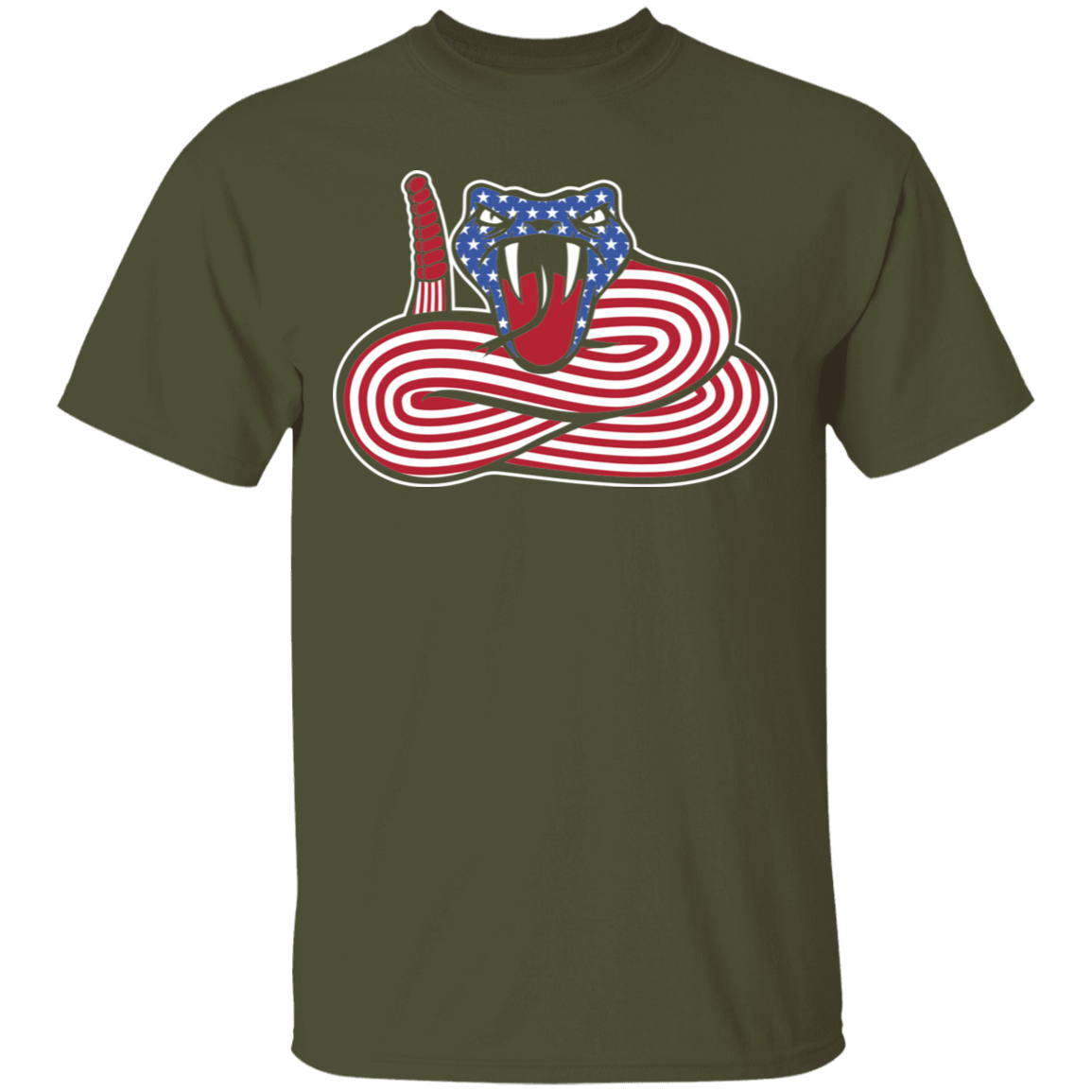 Rattlesnake American Flag USA T-Shirt