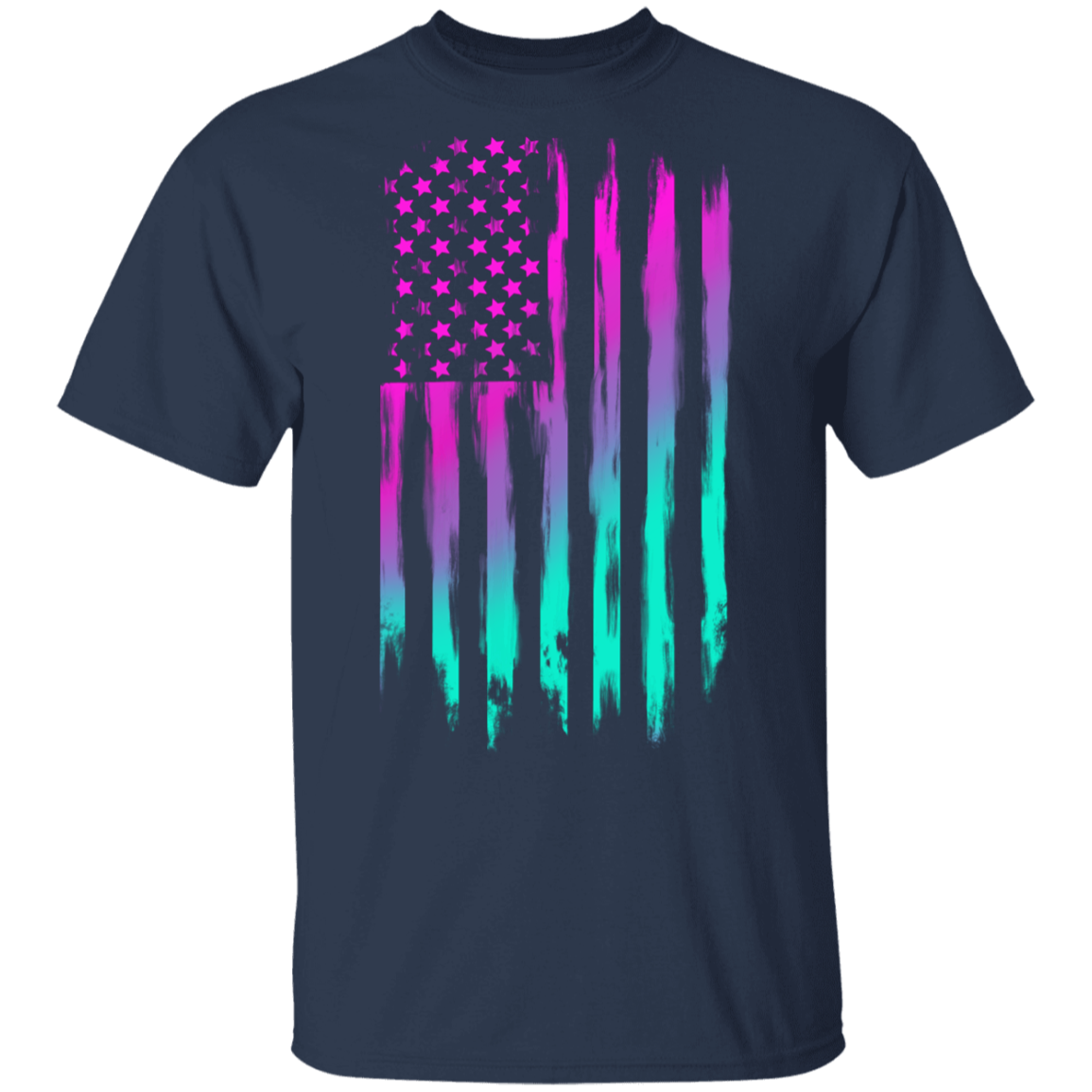 American Flag 80's Retro T-Shirt