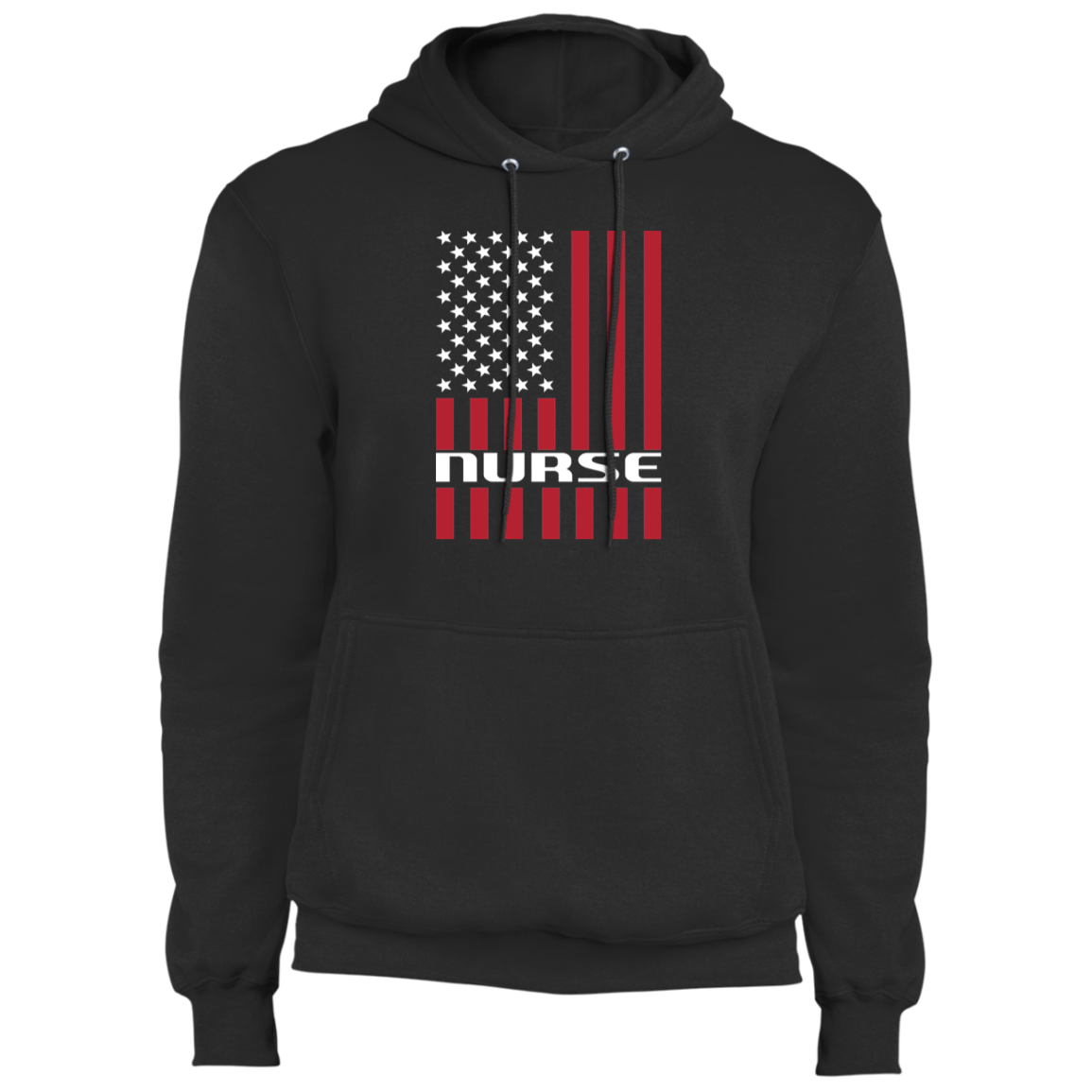 Nurse American Flag USA Premium Pullover Hoodie