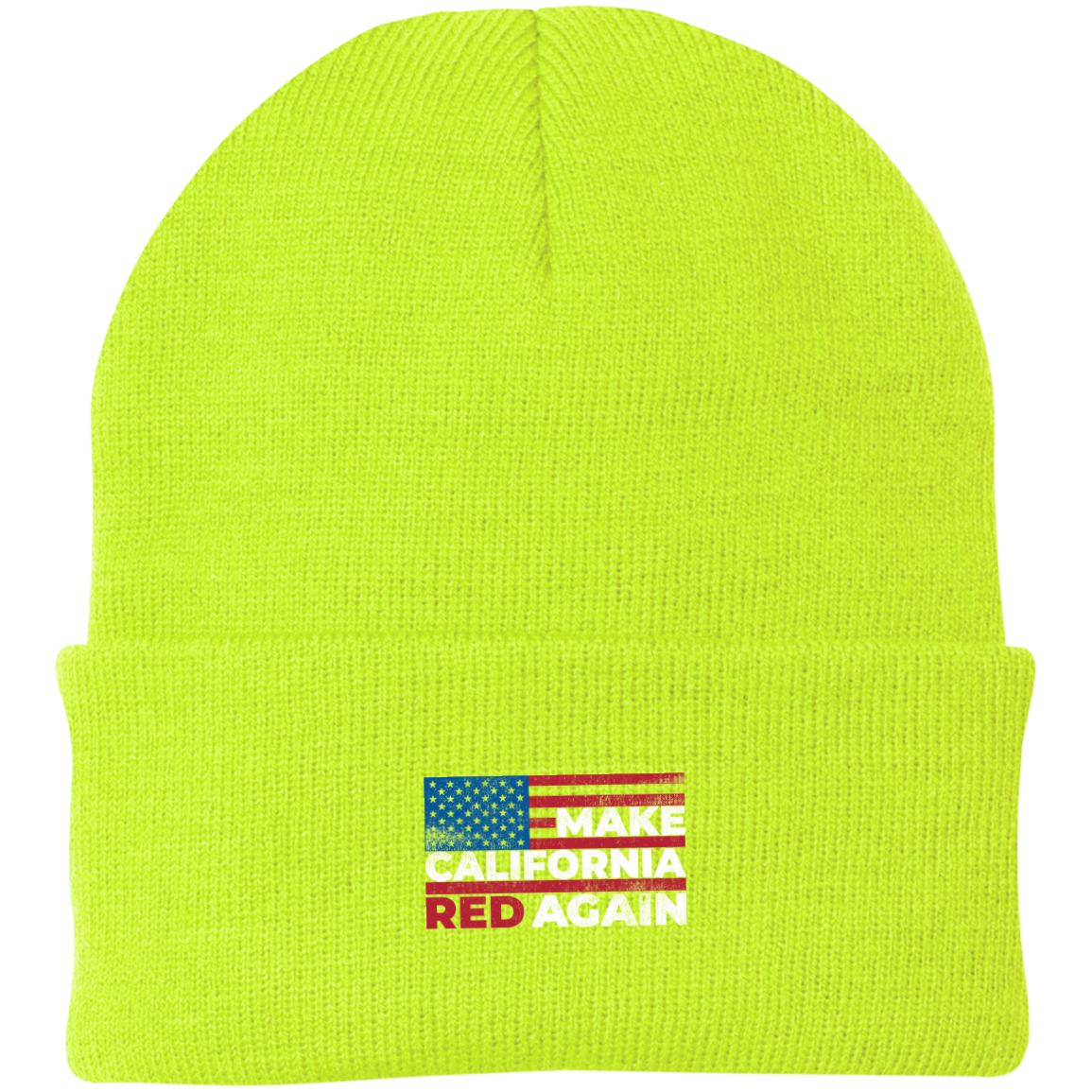 Make California Red Again American Flag Republican Beanie Cap