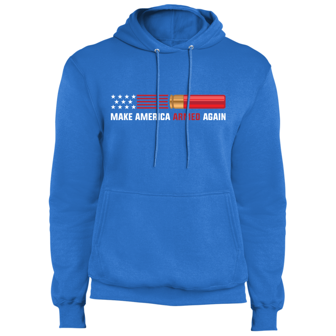 12 Gauge Make American Armed Again Bullet American Flag USA Pullover Hoodie