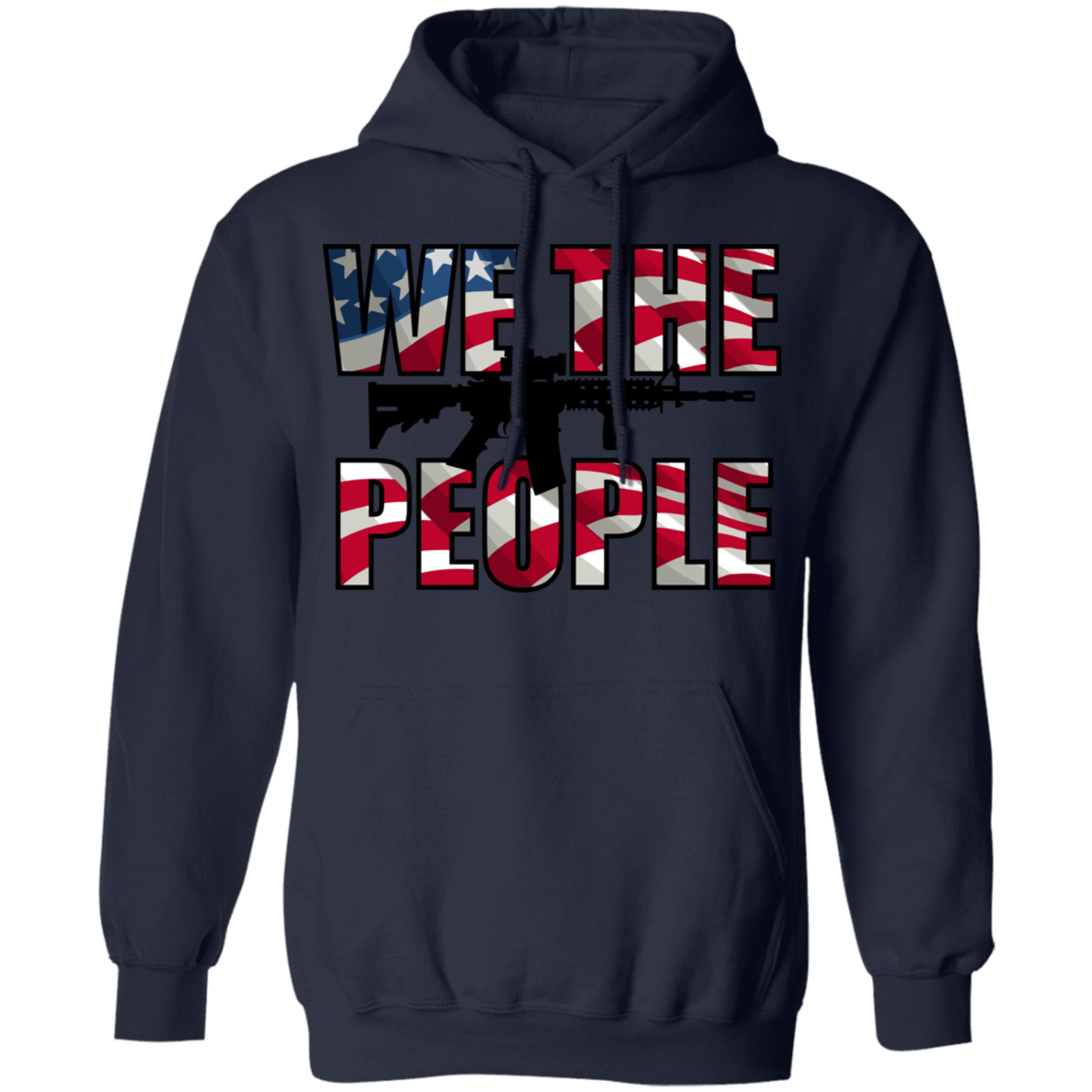 We The People American Flag Pullover Hoodie