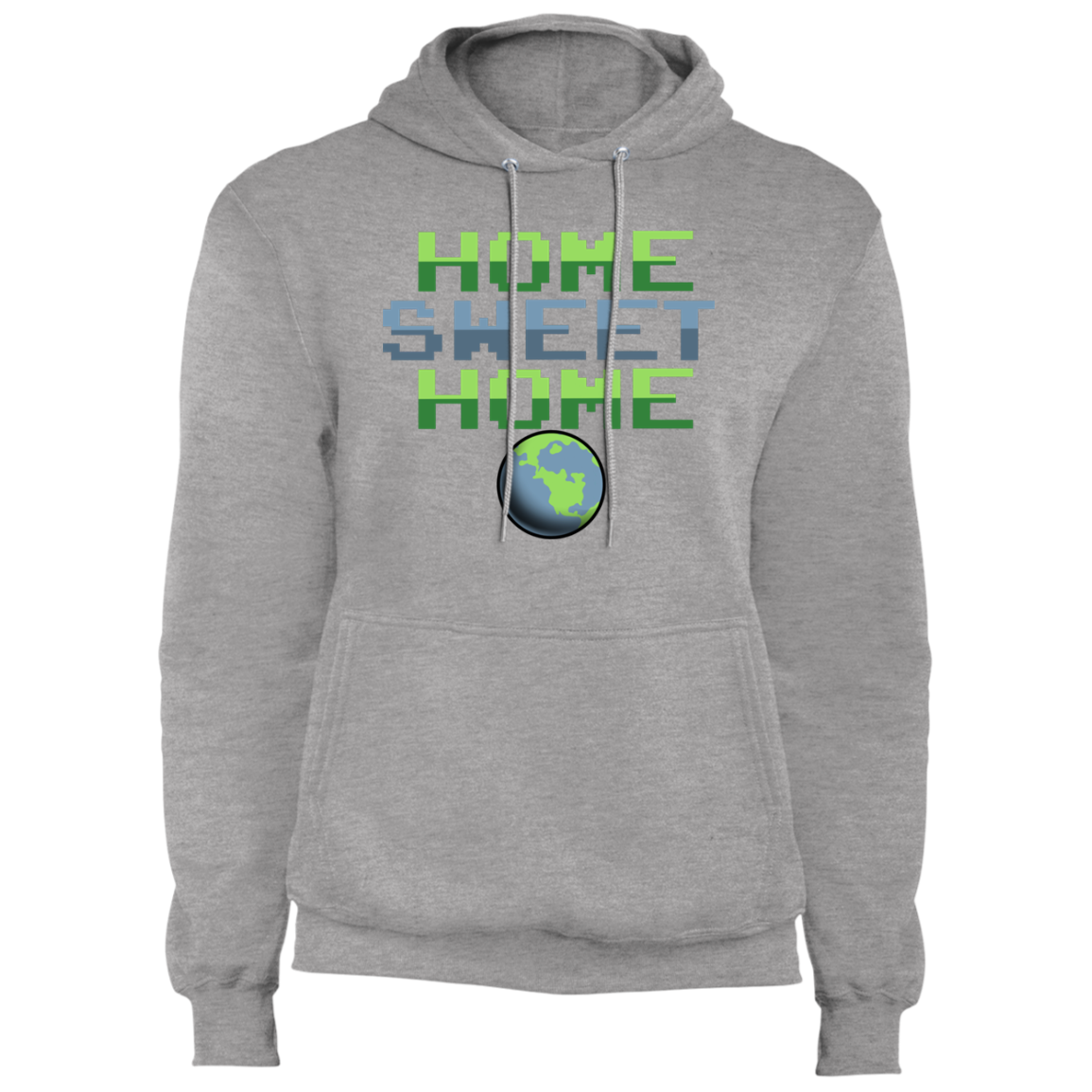 Men's Space Planet Earth Home Sweet Fleece Pullover Hoodie