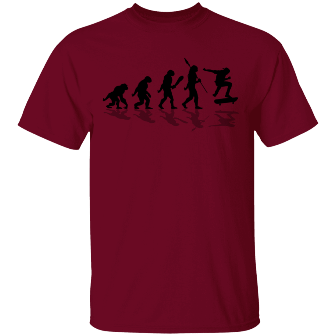 The Evolution of Man Skateboarding Skateboard T-Shirt