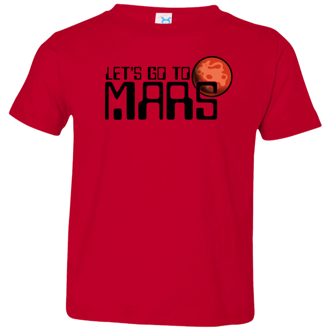 Toddler Space Lets Go to Mars Jersey T-Shirt