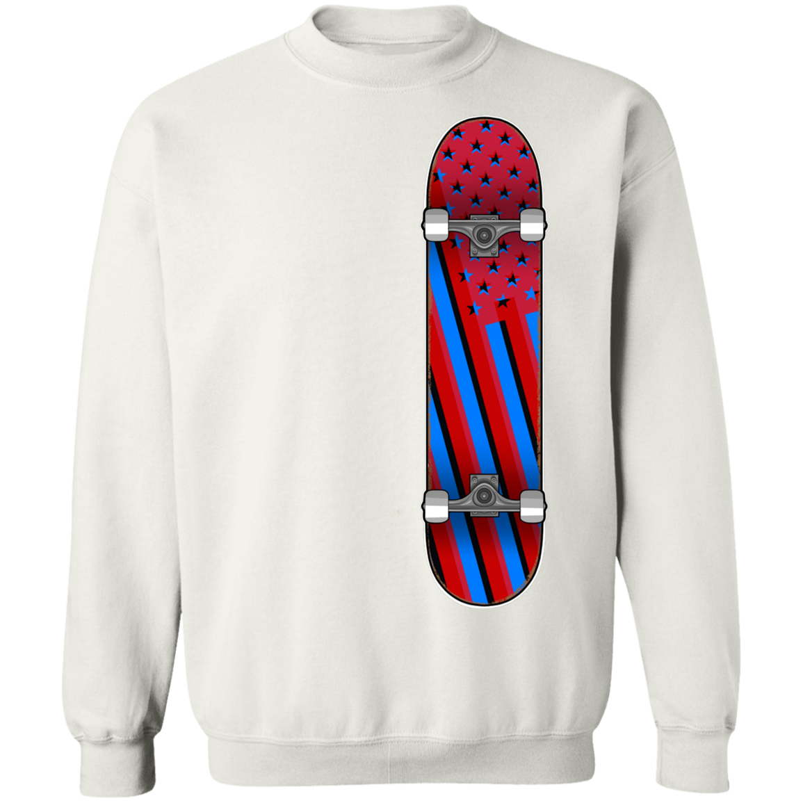 American Flag Skateboard Skateboarding Crewneck Sweatshirt