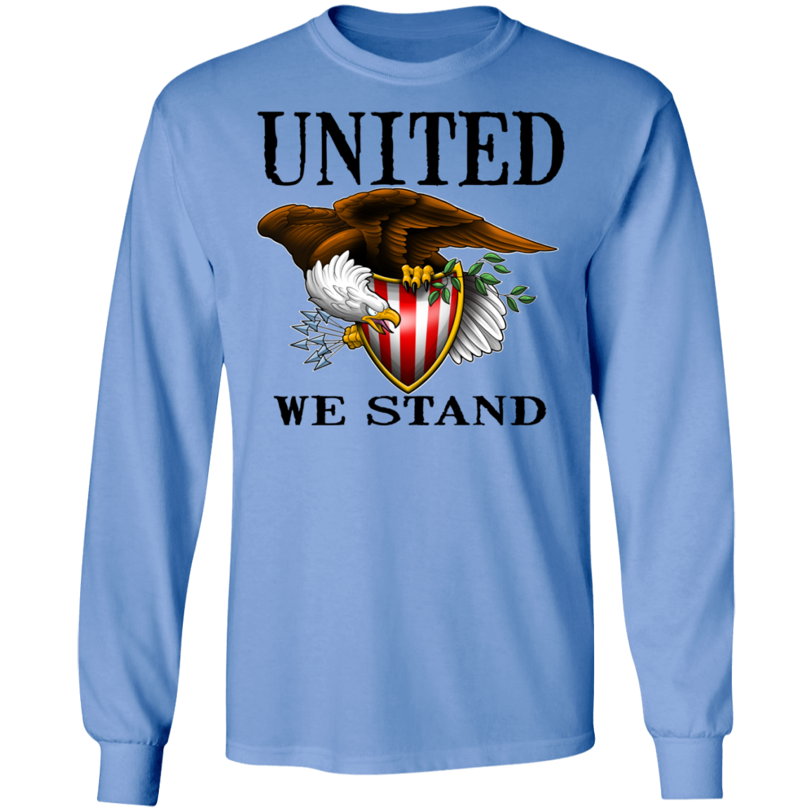 United We Stand Bald Eagle Long Sleeve T-Shirt