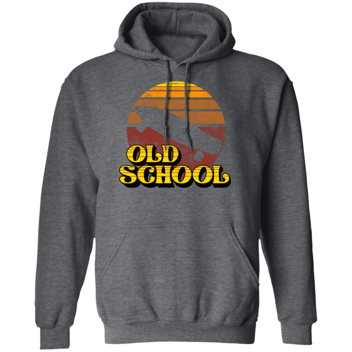 Old School Skateboard Short Board Long Board Pullover Hoodie