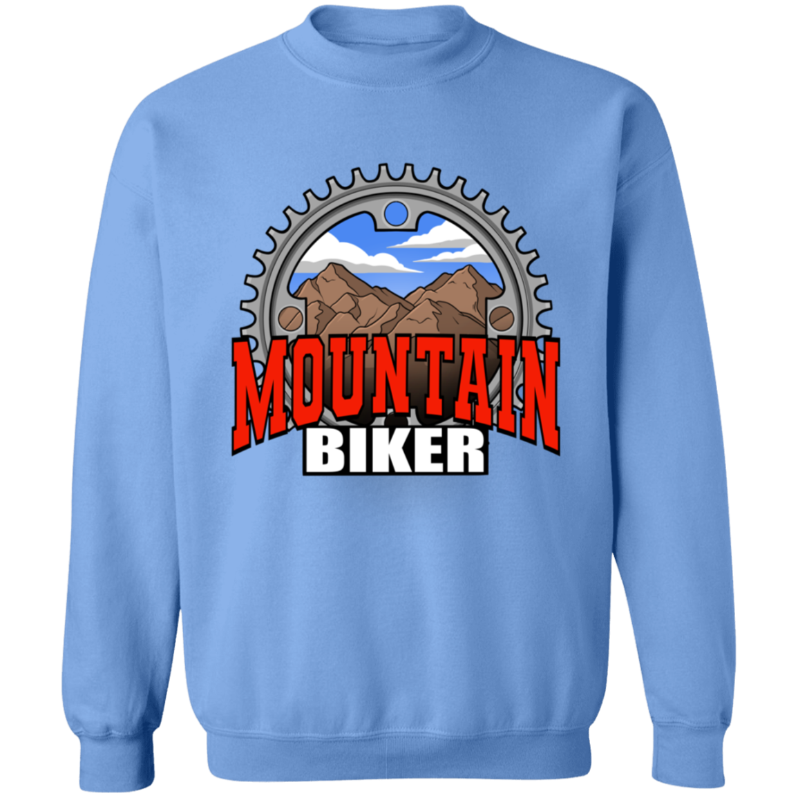 Mountain Biker Scenery Crewneck Sweatshirt