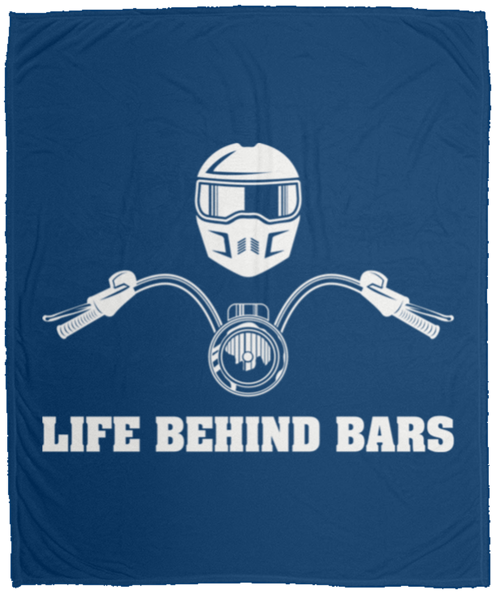 Life Behind Bars Funny Motorcycle Fleece Blanket - 50x60