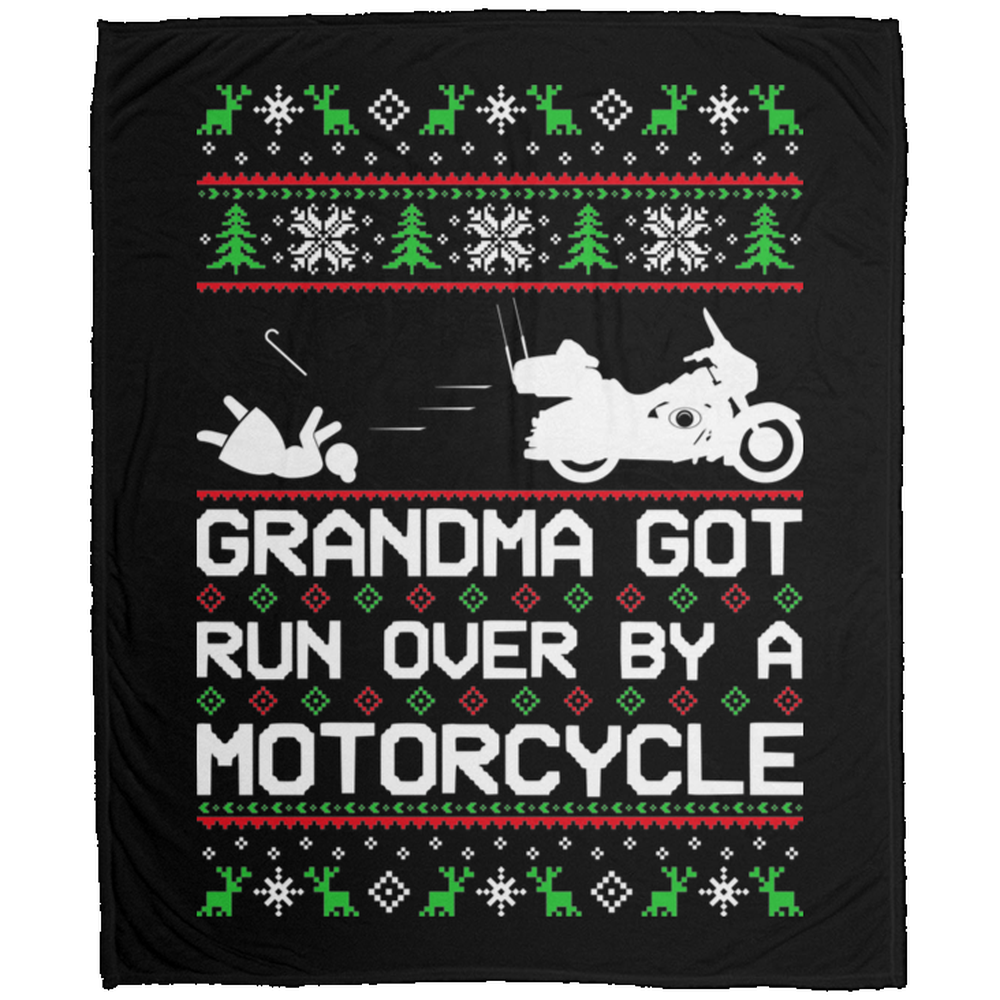 Wheel Spin Addict Christmas Motorcycle Cruiser HD Fleece Blanket - 50x60