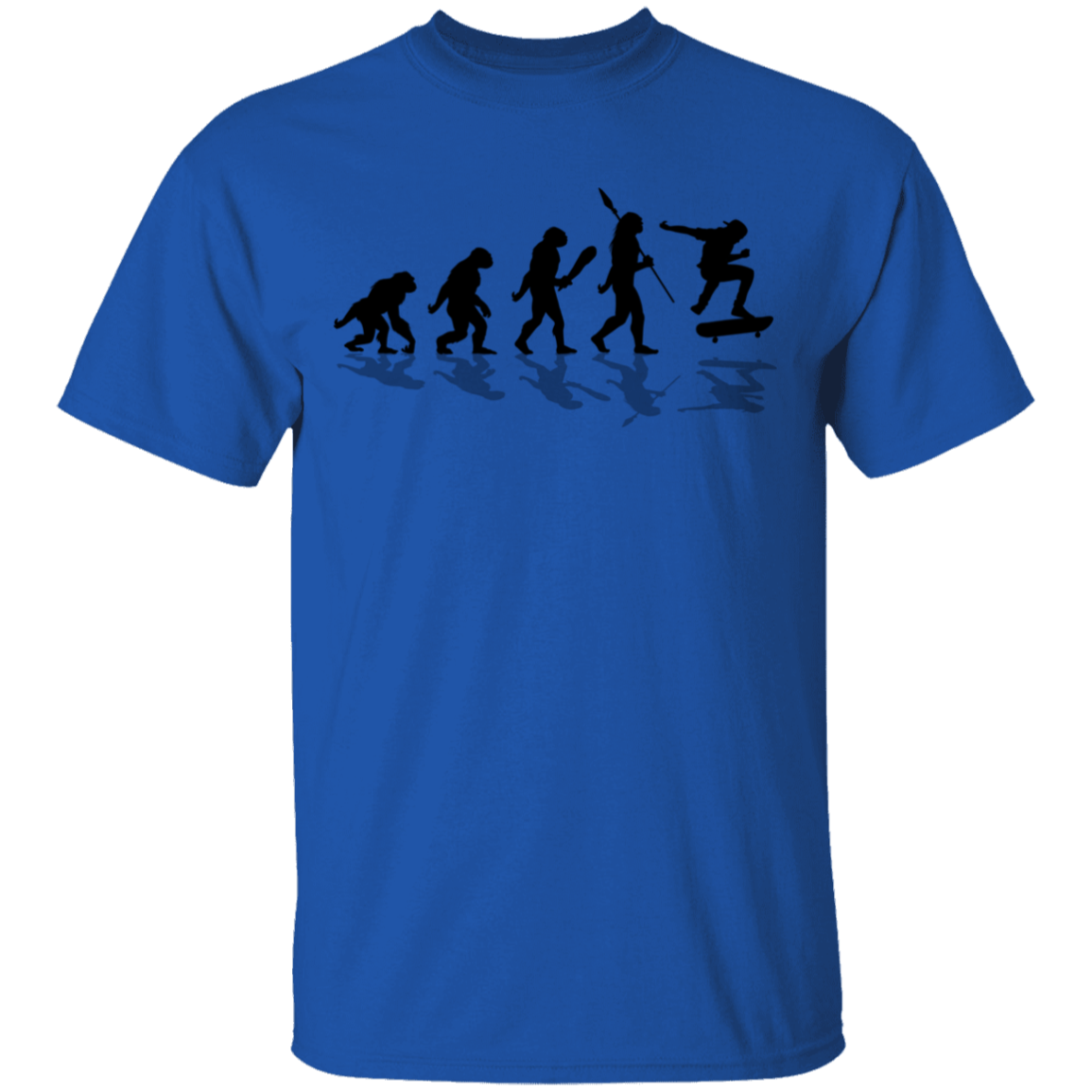 The Evolution of Man Skateboarding Skateboard T-Shirt