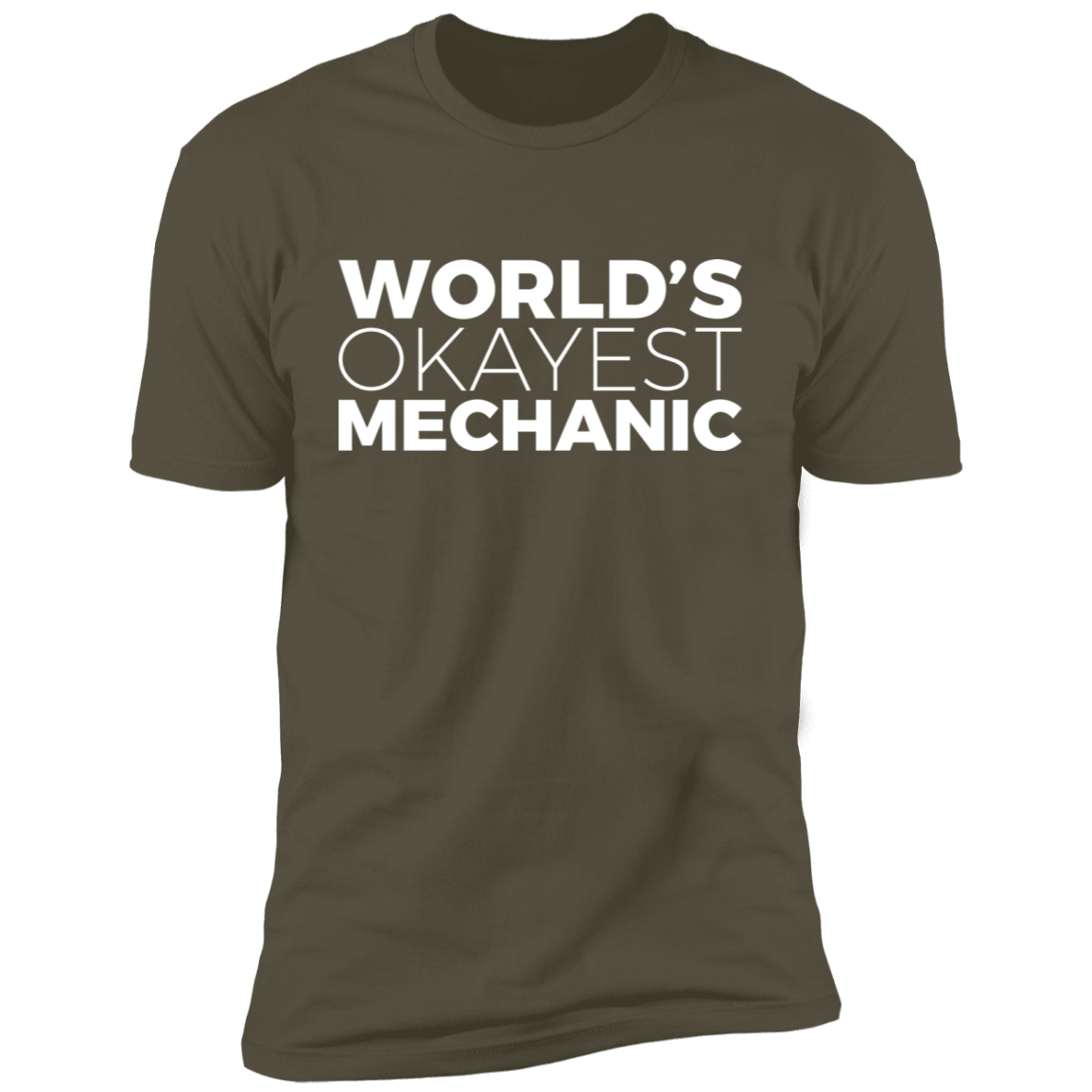 World's Okayest Mechanic Funny Automotive Premium Short Sleeve T-Shirt