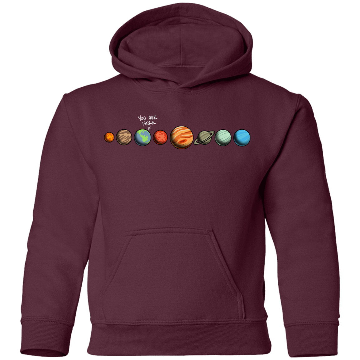 Youth Space Earth You Are Here Pullover Hoodie