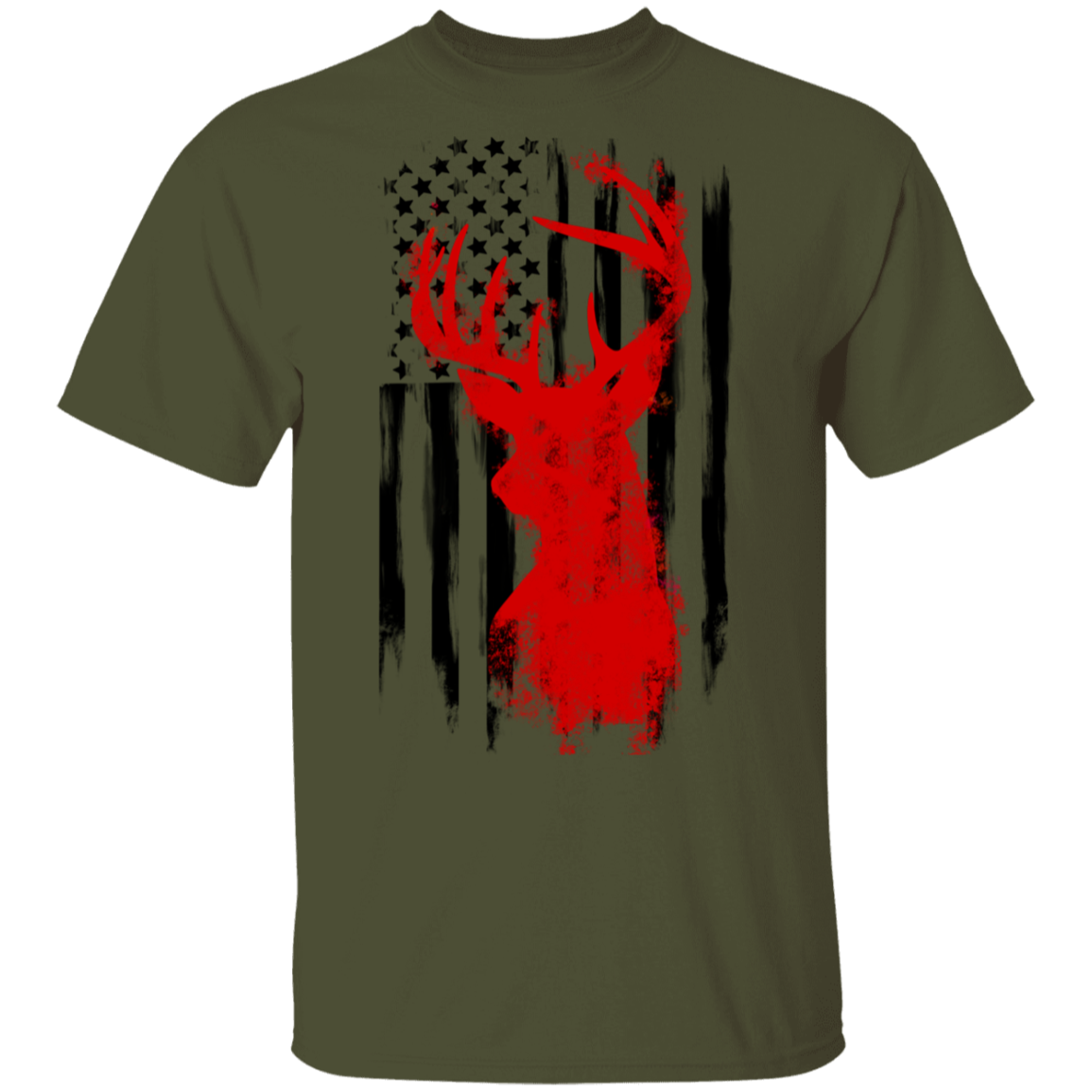 American Flag Hunting Deer T-Shirt
