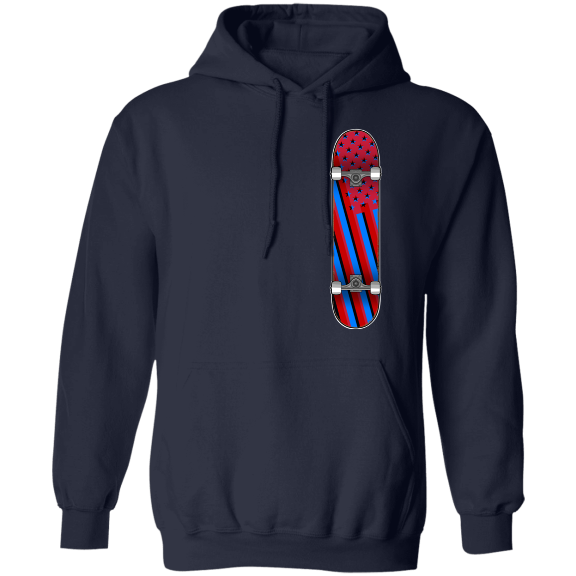 American Flag Skateboard Skateboarding Pullover Hoodie