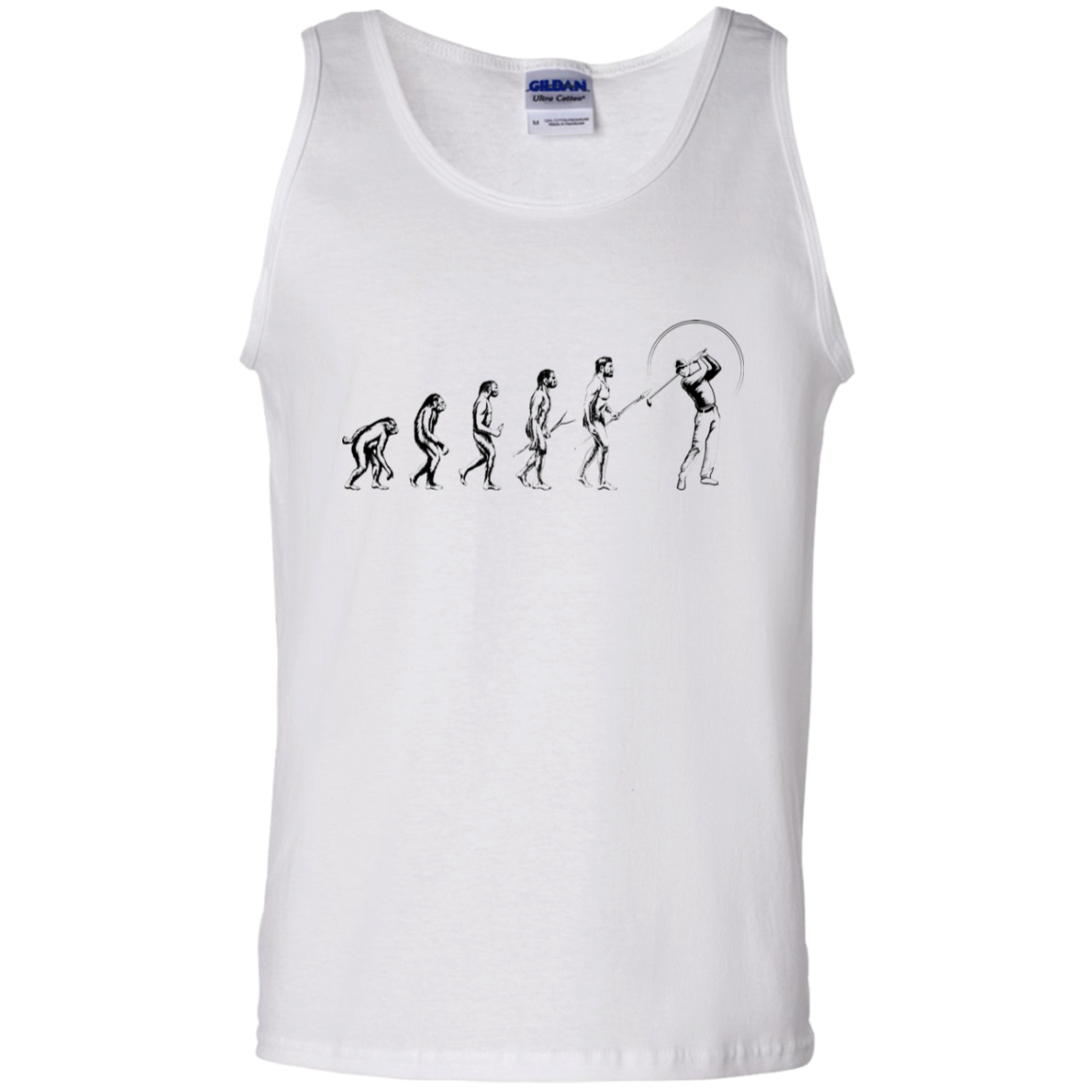 Evolution of Man Golfing Funny Tank Top